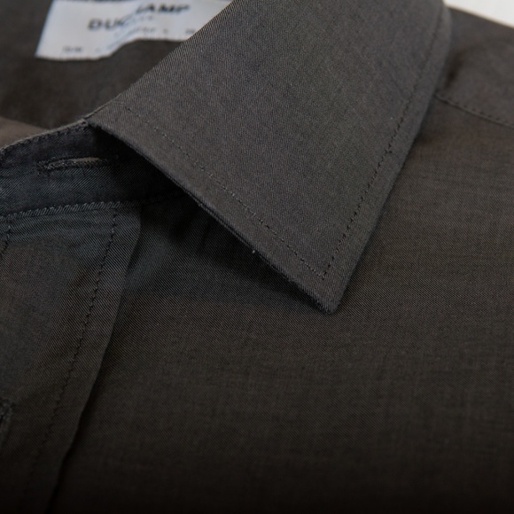 Duchamp London NWT Dark Grey Tailored Fit Shirt 15 - Picture 3 of 5